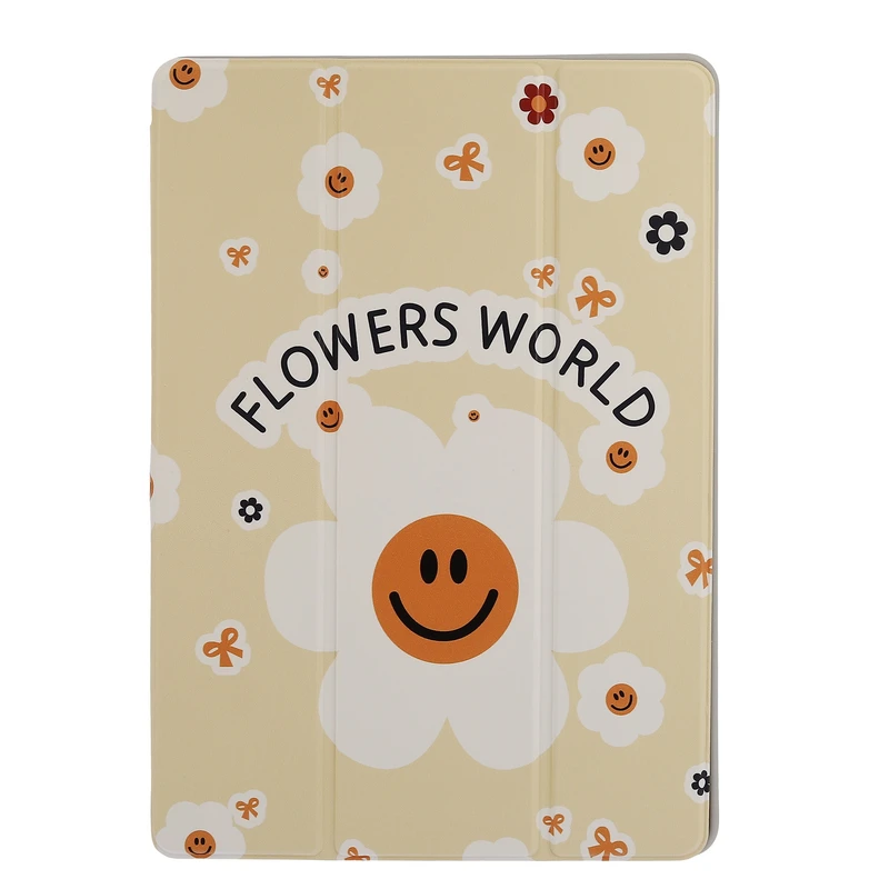 کیف کلاسوری دی کیس مدل FLOWERS WORLD مناسب برای تبلت سامسونگ Galaxy Tab A8 2022 LTE-10.5 Inch