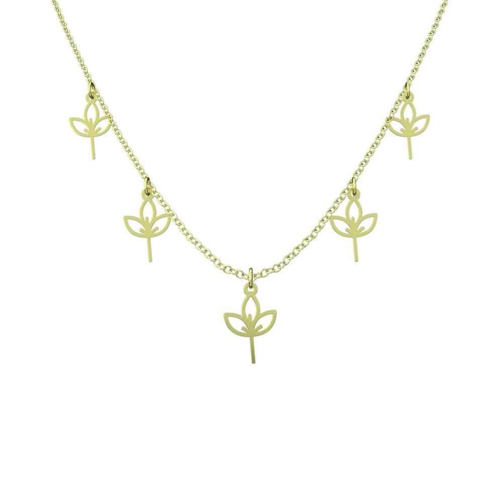 گردنبند طلا 18 عیار زنانه مدوپد مدل برگ کد RNA16012 -  - 6