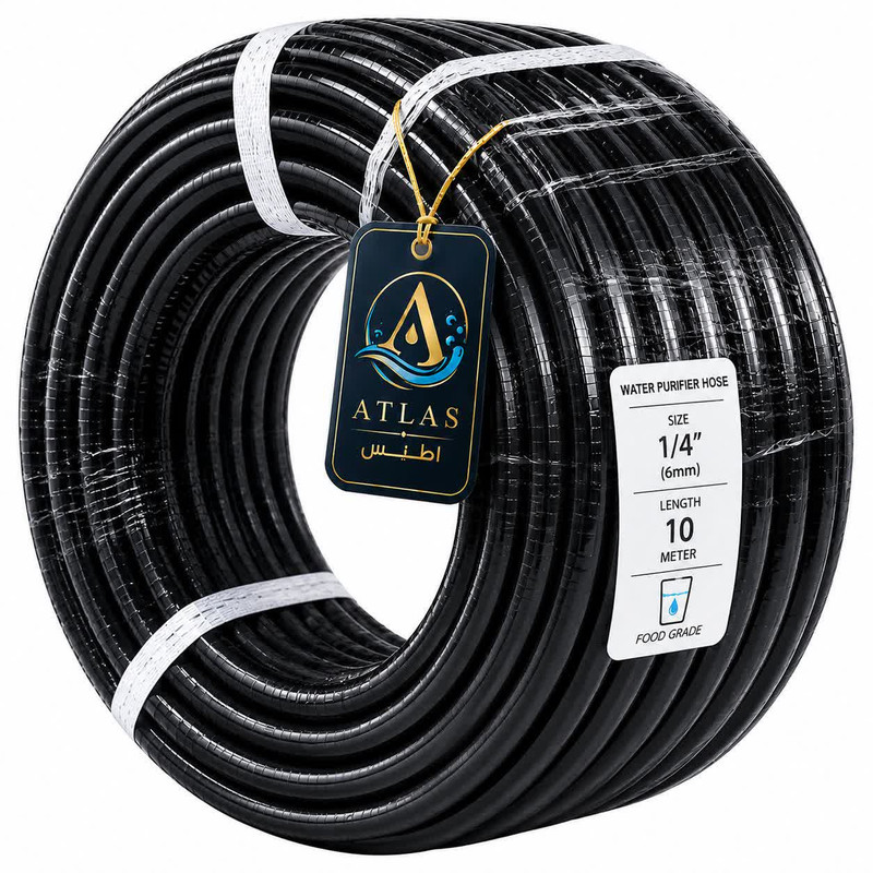 شیلنگ ورودی تصفیه آب و یخچال اطلس مدل 10mBK کد Altas-HP مناسب برای انواع یخچال و دستگاه تصفیه آب خانگی