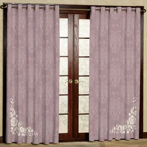   پرده مدل طرح دار مخمل پانچی کد 2300 سایز 140x280 سانتی متر
