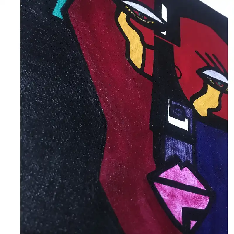 تابلو نقاشی رنگ روغن طرح اشک