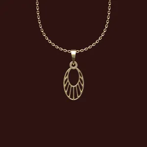 گردنبند طلا 18 عیار زنانه مدوپد مدل هندسی کد W2-1-1256