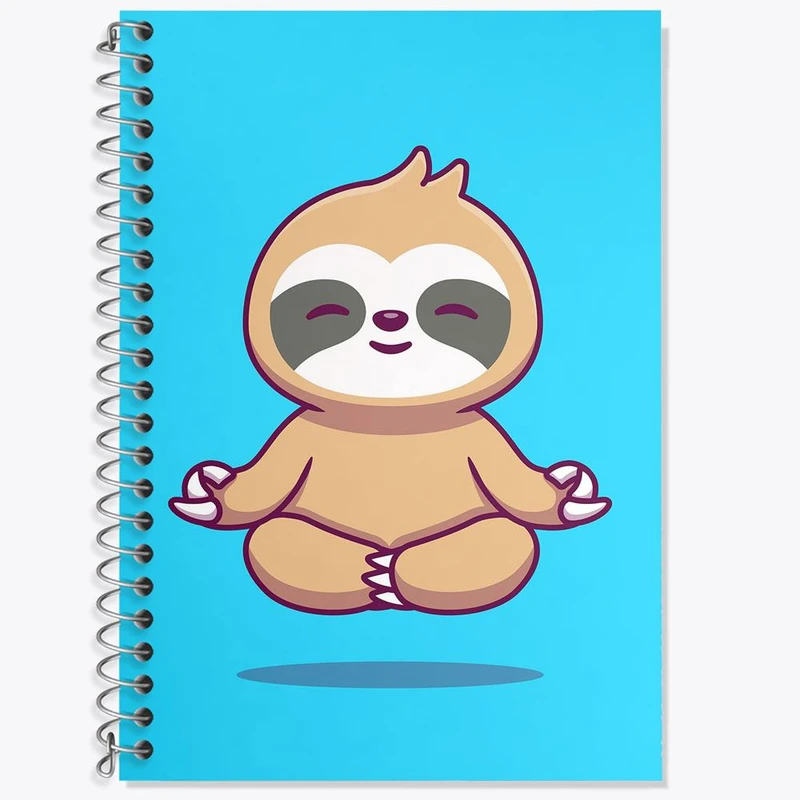 دفتر زبان 50 برگ خندالو مدل سه خط طرح تنبل کد 26194