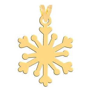 آویز گردنبند طلا 18 عیار زنانه فرشته مدل برف WNL-000563