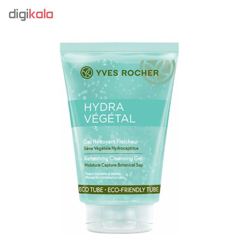 ژل پاک کننده آرایش صورت و شاداب کننده ایو روشه Hydra vegetal حجم 125 میلی لیتر