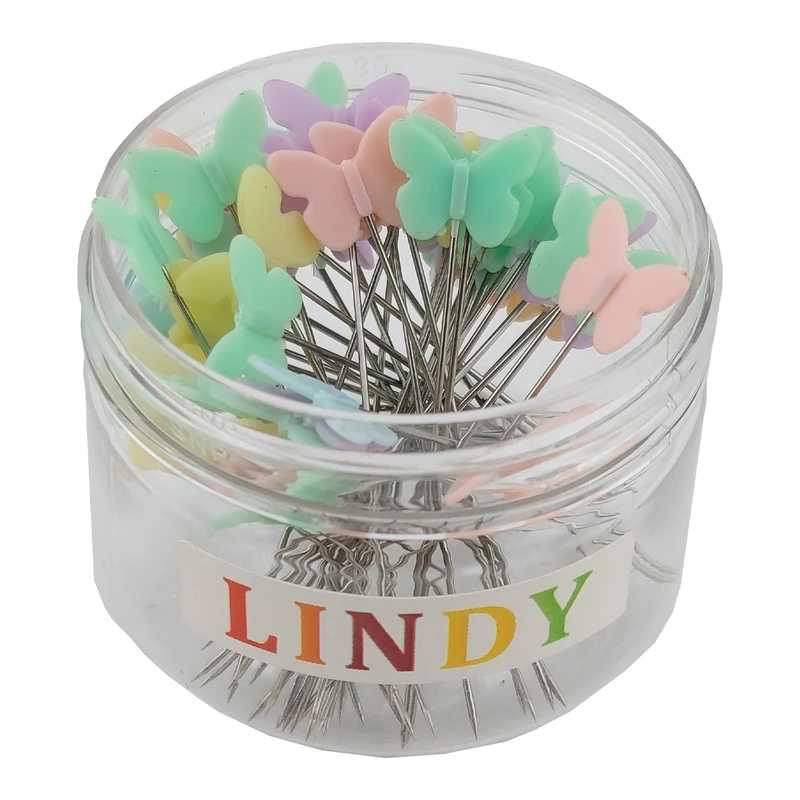 سوزن ته گرد لیندی طرح پروانه مجموعه 50 عددی