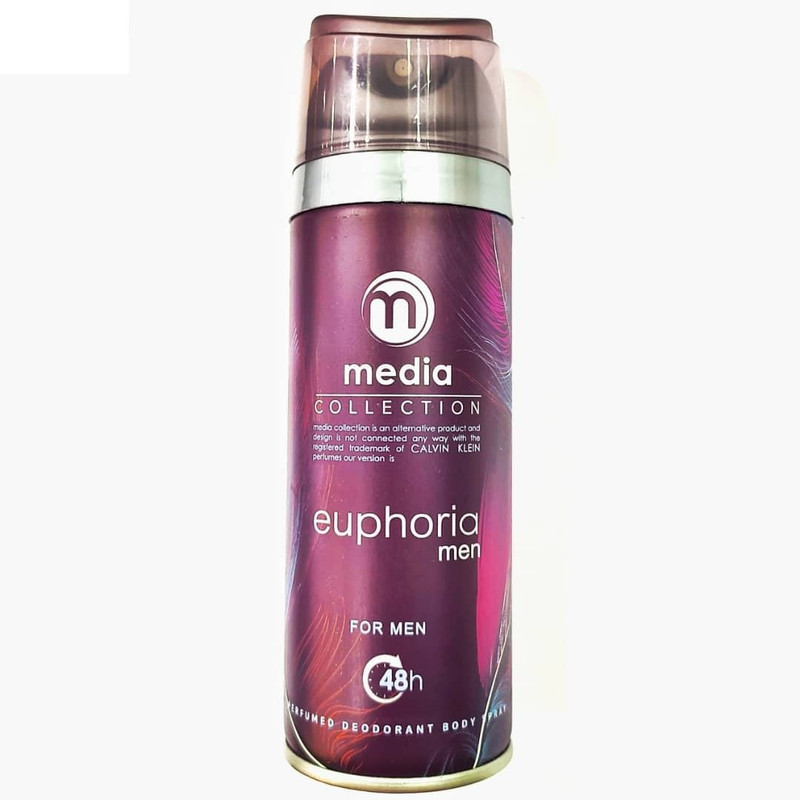 اسپری خوشبو کننده بدن زنانه مدیا مدل Euphoria حجم 200 میلی لیتر به همراه اسپری خوشبو کننده بدن مردانه مدل Euphoria Men Intense اسپری خوشبو کننده بدن زنانه مدیا مدل Euphoria حجم 200 میلی لیتر به همراه اسپری خوشبو کننده بدن مردانه مدل Euphoria Men Intense