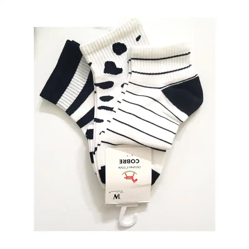 جوراب بچگانه مدل گاو - کد 4-05076 - بسته 3 عددی