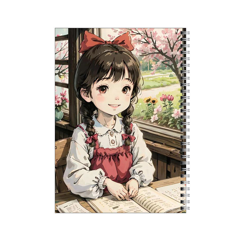 دفتر مشق 80 برگ بامبیلیپ طرح دختر کیوت بهاری کد 2911655