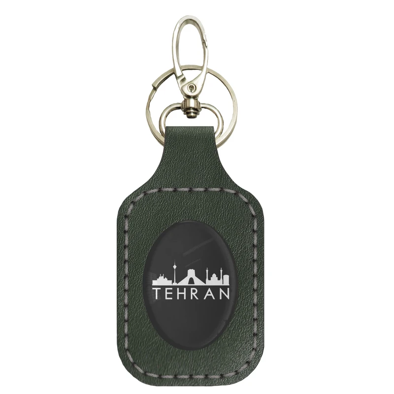 جاکلیدی دستی چرمی مدل Srn04 طرح تهران 4