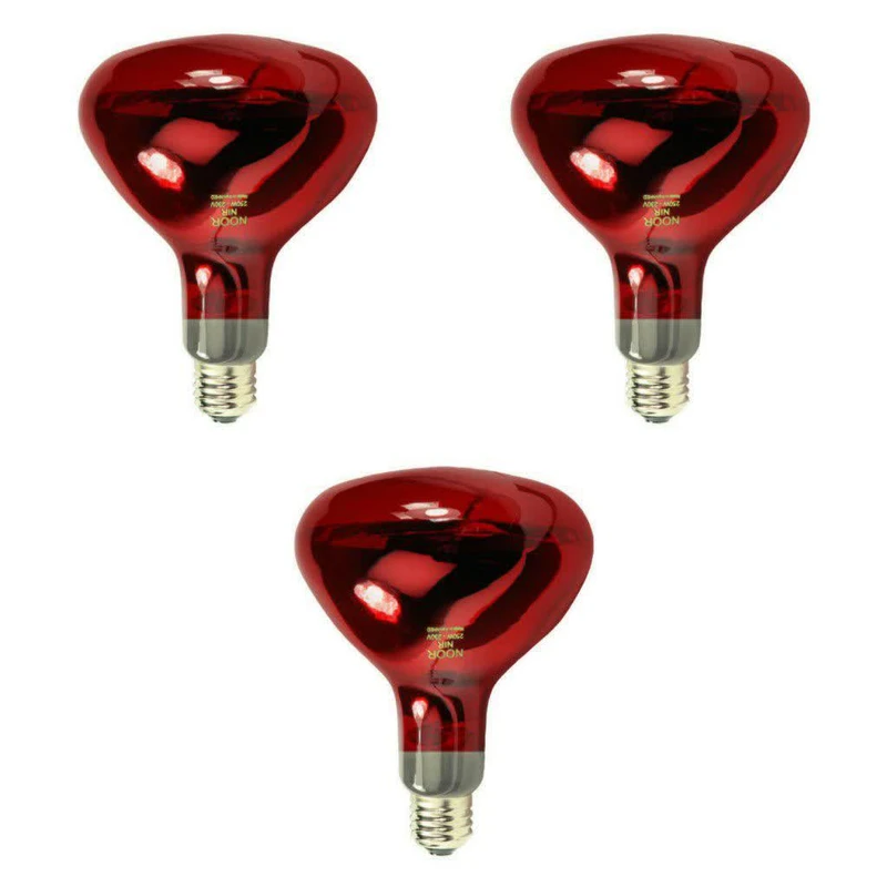 لامپ مادون قرمز 250 وات نور کد NRI بسته 3 عددی