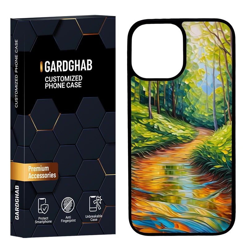 کاور گارد قاب مدل پشت گلس هنری مناسب برای گوشی موبایل اپل iPhone 12 Pro Max