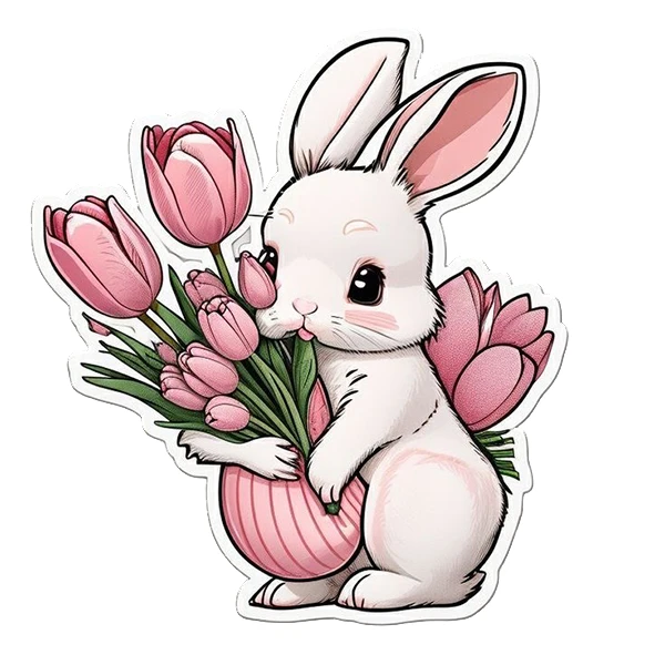 استیکر پارچه و لباس پاد آفرین طرح خرگوشی کد 1300