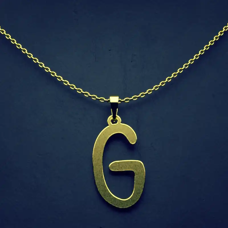 گردنبند طلا 18 عیار زنانه مدوپد مدل حرف G کد H2-1-1579