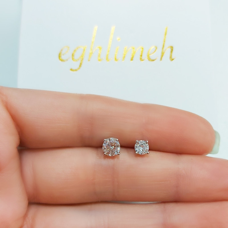 گوشواره نقره زنانه اقلیمه مدل EN525 مجموعه 2 عددی