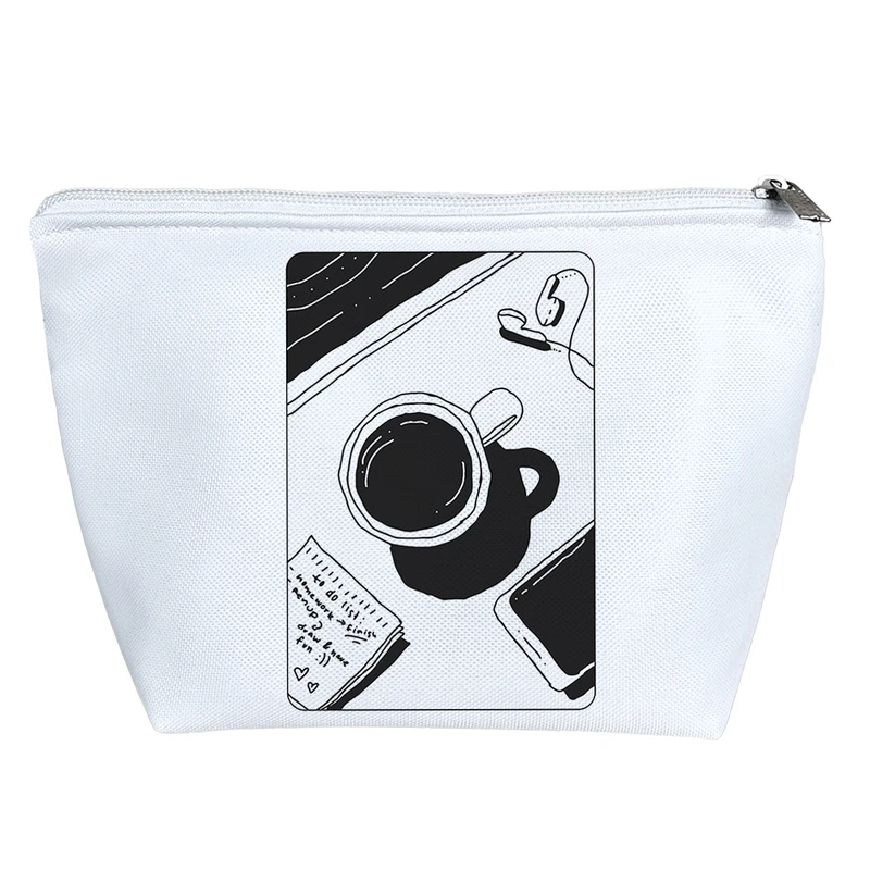 کیف لوازم آرایش دخترانه خندالو مدل قهوه و کار کد 7949