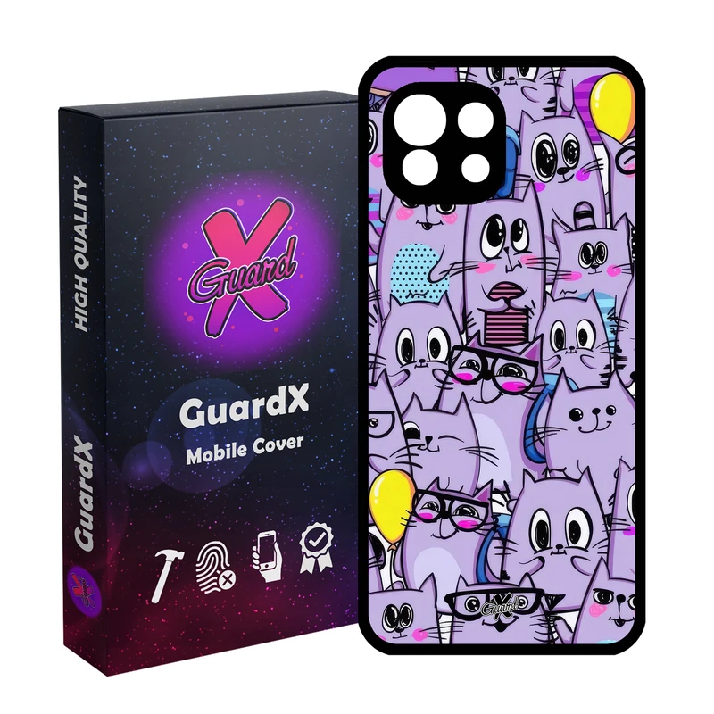 کاور گارد ایکس طرح گربه مدل Glass10709 مناسب برای گوشی موبایل شیائومی  Mi 11 Lite