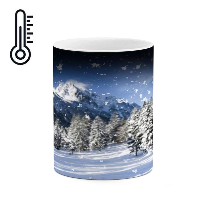 ماگ حرارتی کاکتی مدل منظره برفی کد mgh14994