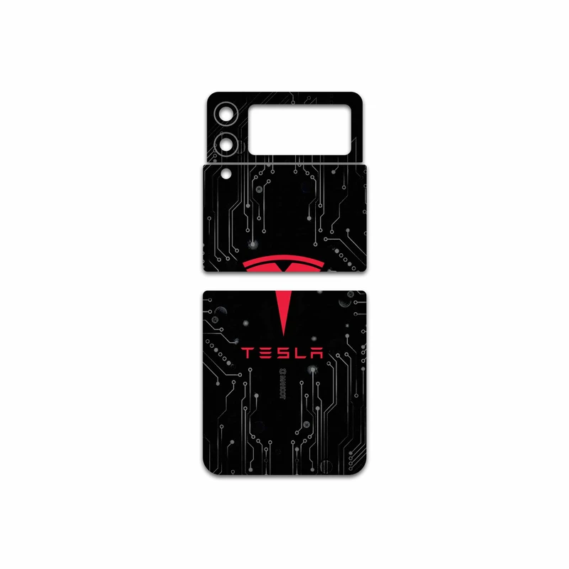برچسب پوششی ماهوت مدل TESLA مناسب برای گوشی موبایل سامسونگ Galaxy Z Flip3 5G