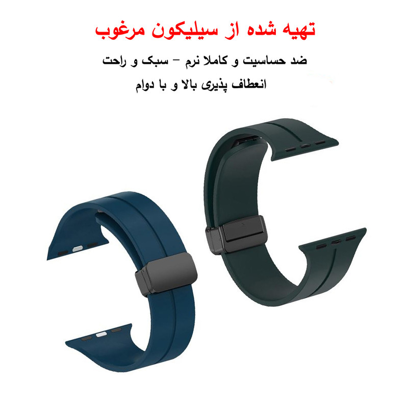 بند نایت مدل Magnetic KT مناسب برای اپل واچ سری 10 سایز 46 میلی متری
