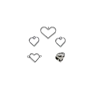  قالب رزین اپوکسی مدل قلبی مجموعه 5 عددی