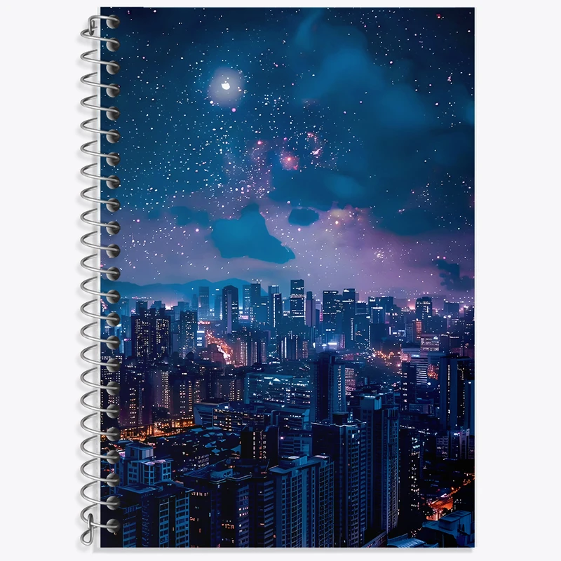 دفتر نت موسیقی 50 برگ خندالو طرح منظره شب کد F5278