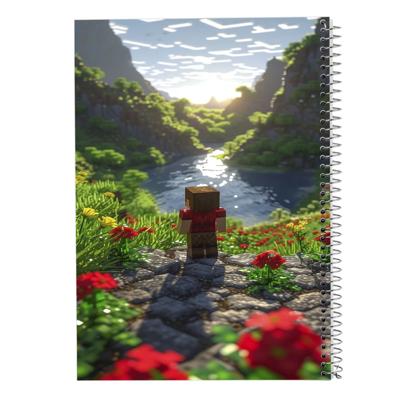 دفتر شطرنجی 50 برگ مدوپد مدل ماینکرفت minecraft کد DF14028