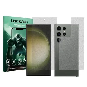 King Kong Tough model matte screen protector suitable for Samsung Galaxy S23 Ultra mobile phone along with the back protector 