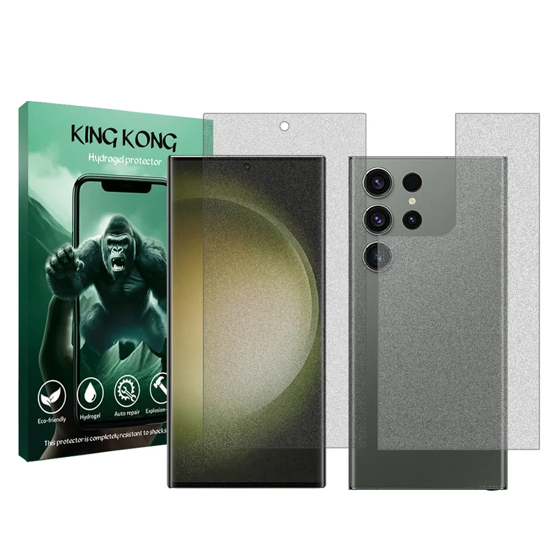 محافظ صفحه نمایش مات کینگ کونگ مدل Tough مناسب برای گوشی موبایل سامسونگ Galaxy S23 Ultra به همراه محافظ پشت گوشی