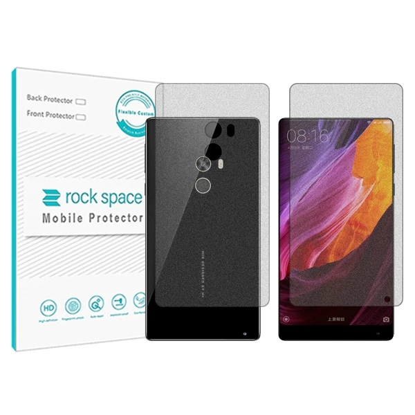 محافظ صفحه نمایش مات راک اسپیس مدل HyMTT مناسب برای گوشی موبایل Mi Mix به همراه محافظ پشت