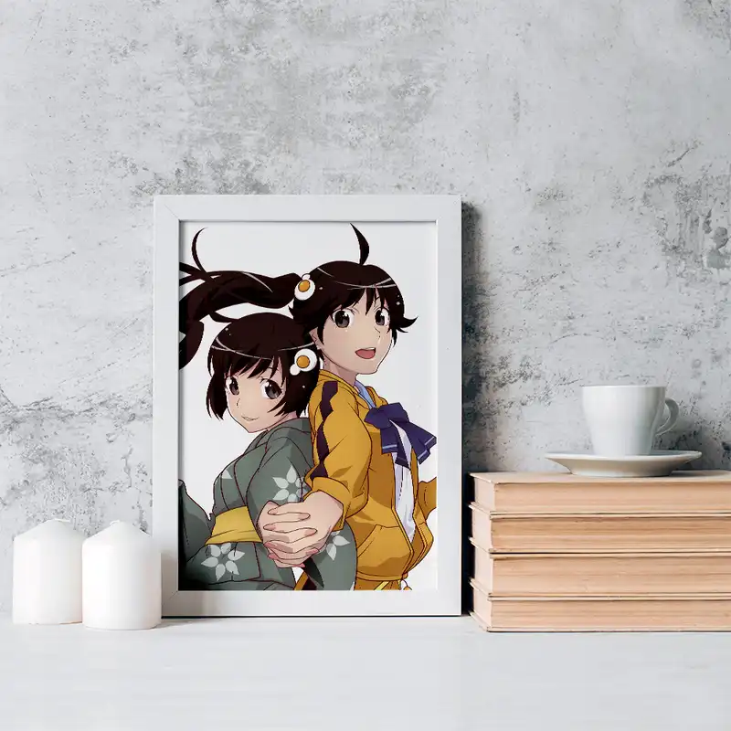 تابلو خندالو مدل کارن و سوکیهی اراراگی انیمه مونوگاتاری کد 16210