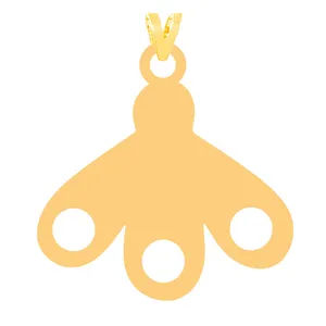 آویز گردنبند طلا 18 عیار زنانه کرابو مدل گلKr31564