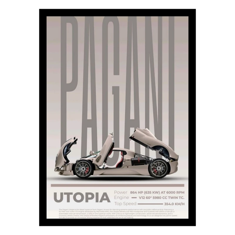 تابلو مدل ماشین پاگانی Pagani Utopia