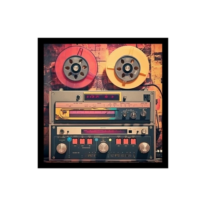 تابلو نوری بکلیت طرح ضبط صوت قدیمی مدل B-MID-20603