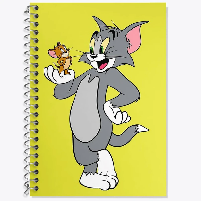 دفتر زبان 50 برگ خندالو مدل دو خط طرح تام و جری Tom And Jerry کد 10730