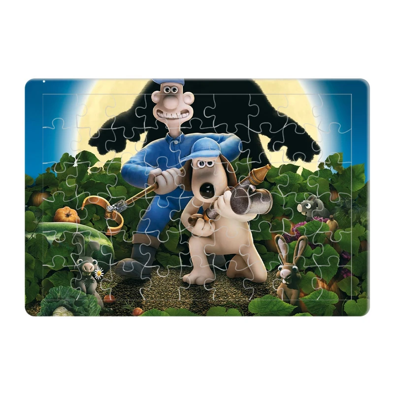 پازل 54 تکه هومرو مدل PL802 طرح انیمیشن والاس و گرومیت