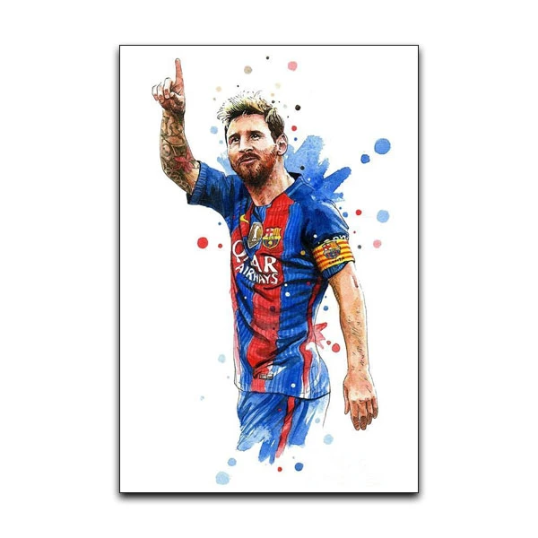 تابلو شاسی گوفی مدل لیونل مسی بازیکن فوتبال تیم بارسلونا طرح Messi Barcelona Football کد WHT21