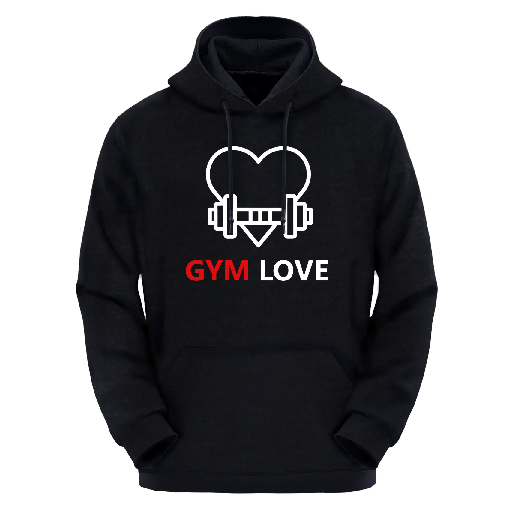 هودی زنانه مدل GYM LOVE کد D04 رنگ نوک مدادی