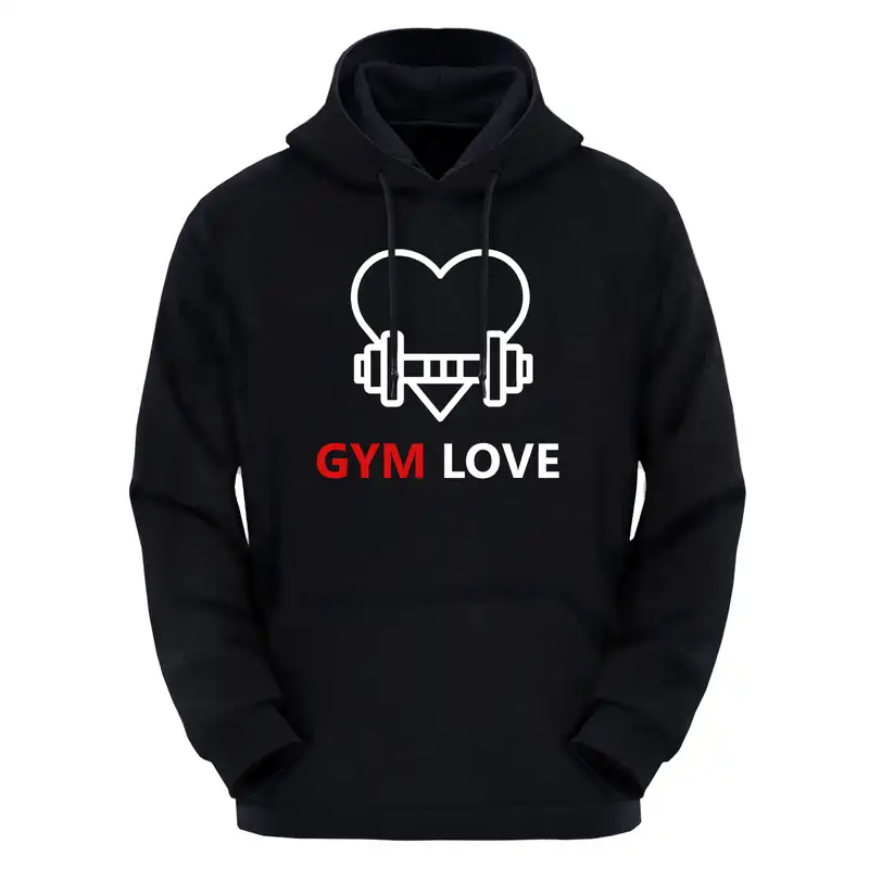 هودی زنانه مدل GYM LOVE کد D04 رنگ نوک مدادی