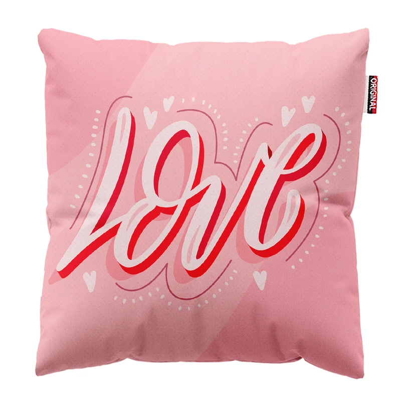 کوسن پاد آفرین مدل مینیمال طرح عشق کد PK302784 سایز 30*30 سانتی متر