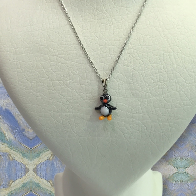 گردنبند دخترانه مدل پنگوئن گردنبند دخترانه مدل پنگوئن