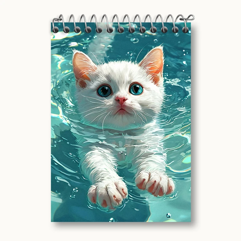 دفتر یادداشت 50 برگ خندالو طرح گربه (Cat) کد N4888