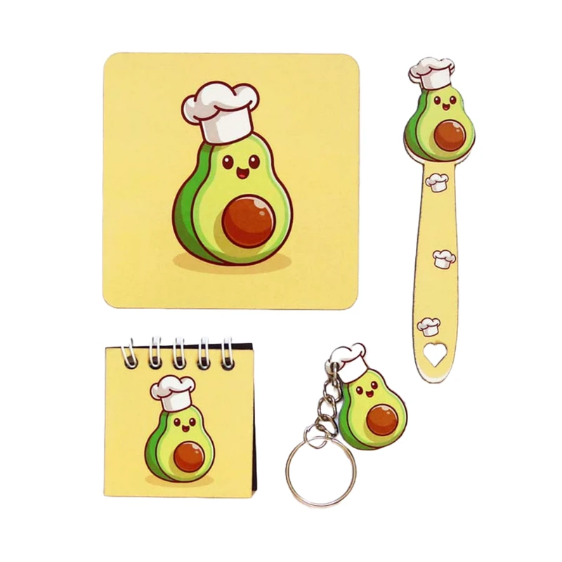 بسته لوازم تحریر مدل آووکادو کد 03 مجموعه 4 عددی