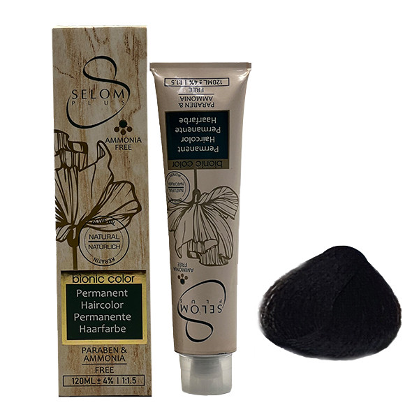 رنگ مو سلوم شماره 1.0 حجم 120 میلی لیتر رنگ مشکی