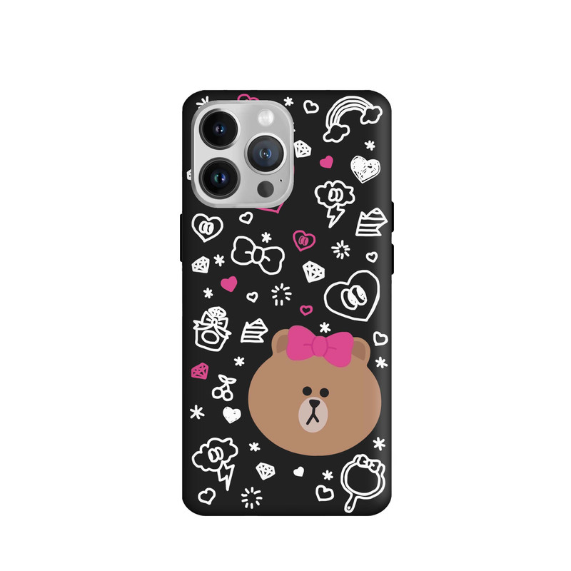 کاور طرح خرس لاین دخترانه کد f3930 مناسب برای گوشی موبایل اپل iphone 13 Pro Max