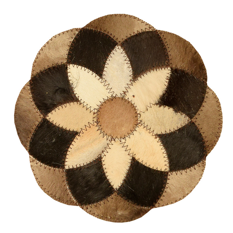 رومیزی کلاژ چرم و پوست مدل گل کد 0032