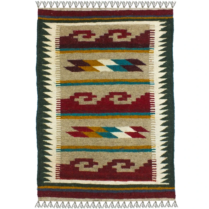 گلیم دستبافت یک متر مدل پادری  شیراز کد 1687 زمینه الوان