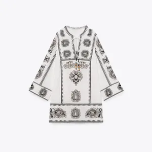 تونیک زنانه زارا مدل EMBROIDERED 