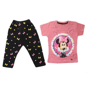 ست تی شرت و شلوار دخترانه مدل میکی موس