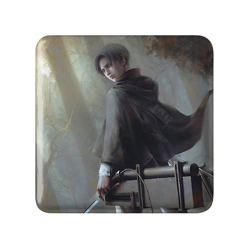 مگنت خندالو طرح لیوای انیمه اتک آن تایتان Attack on Titan  مدل مربعی کد 18530